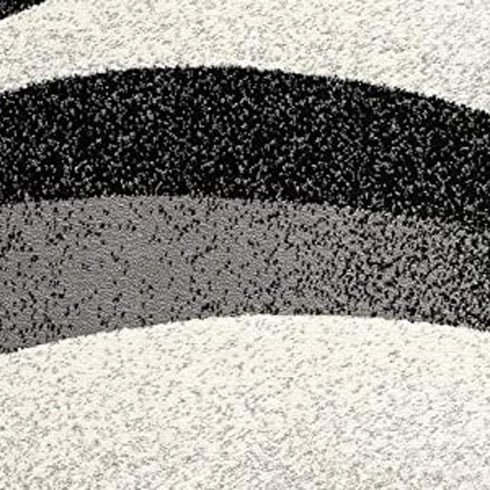 2' X 4' Gray Abstract Dhurrie Area Rug